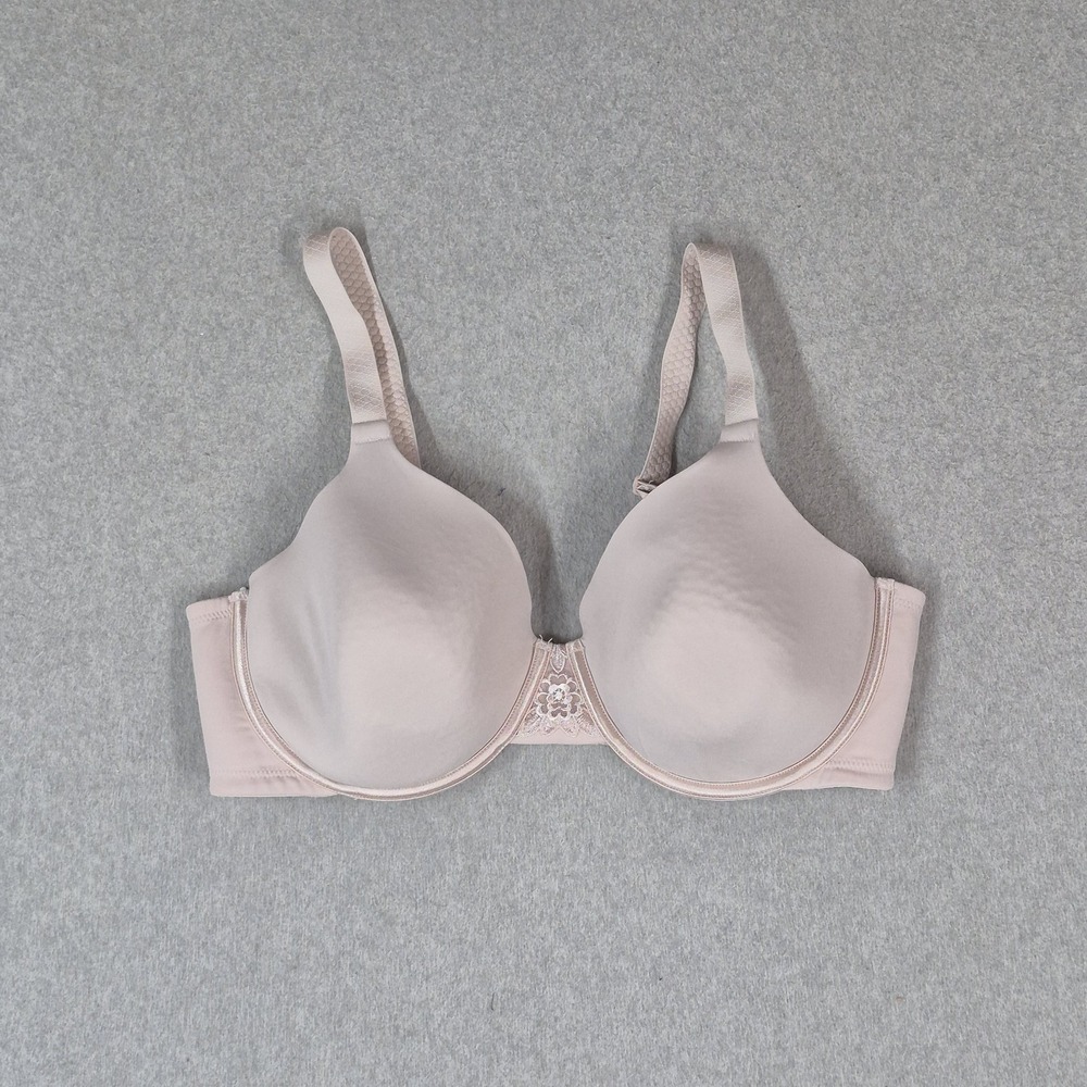 Vanity Fair Women Bra 38D Beige T Shirt Underwired Lace Strap